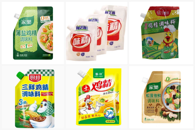 RL-GD8-200R/250R/300D雞精壺嘴袋全自動包裝機(jī)樣品